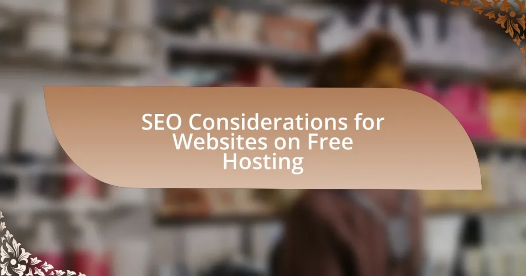 SEO Considerations for Websites on Free Hosting