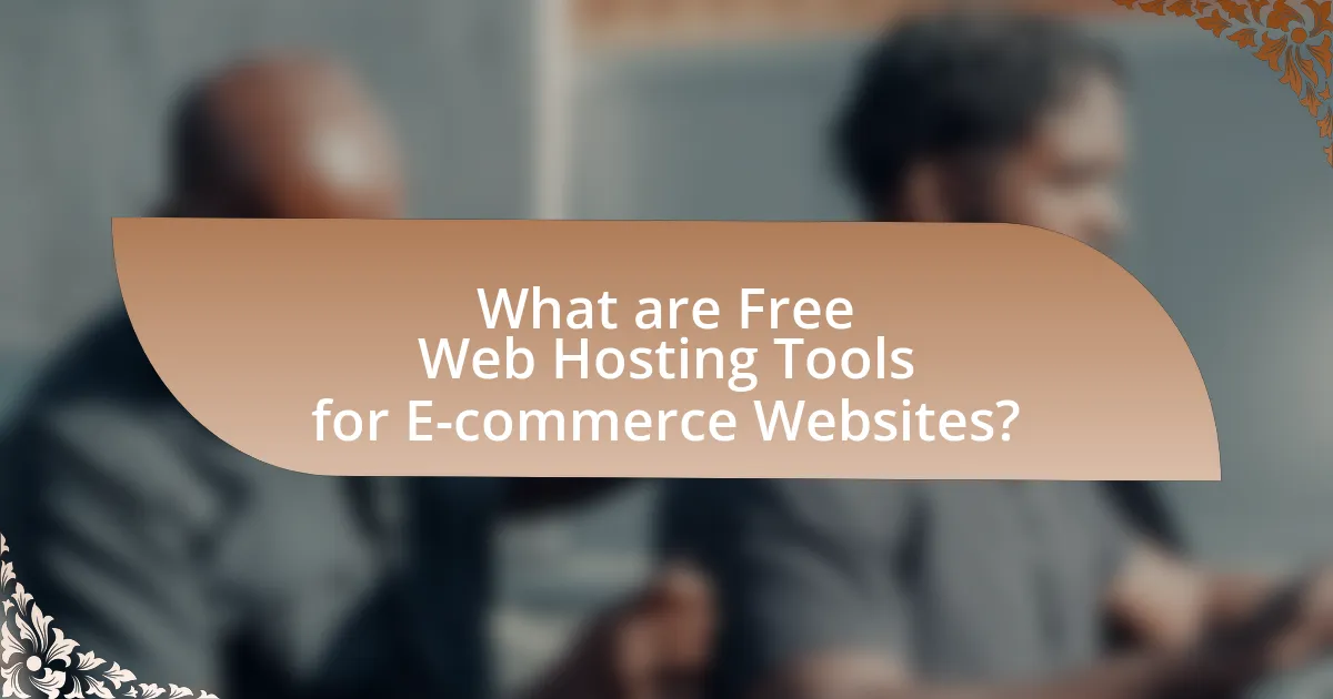 What are Free Web Hosting Tools for E-commerce Websites?