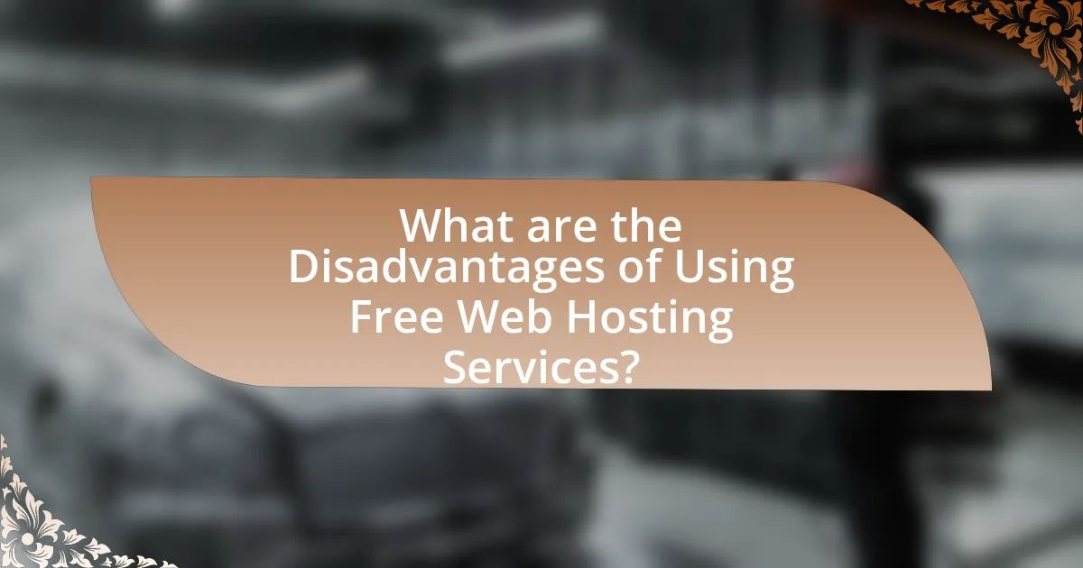 What are the Disadvantages of Using Free Web Hosting Services?