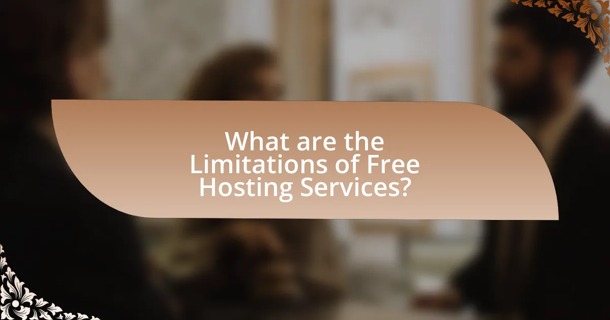 What are the Limitations of Free Hosting Services?