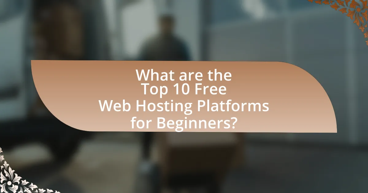 What are the Top 10 Free Web Hosting Platforms for Beginners?