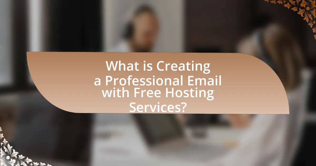 What is Creating a Professional Email with Free Hosting Services?