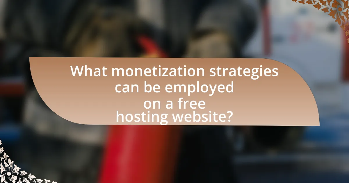 What monetization strategies can be employed on a free hosting website?
