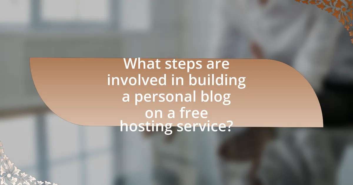 What steps are involved in building a personal blog on a free hosting service?